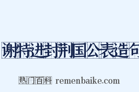 谢特进封荆国公表造句是什么意思的图片